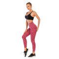 Benutzerdefinierte Anti -Cellulite -Butt Hift Sport Leopard gedruckte Leggings Kompression hoher Taille Yoga Hosen Damen Leggings mit Taschen